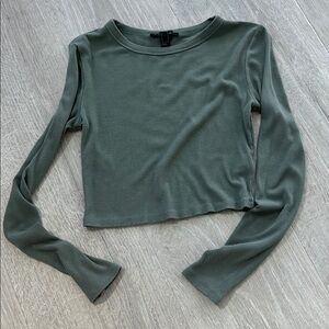 Women's Green Long Sleeve Top